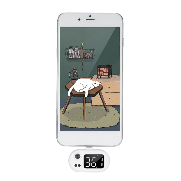 Smart mobiltelefon termometer Bærbar berøringsfri infrarød