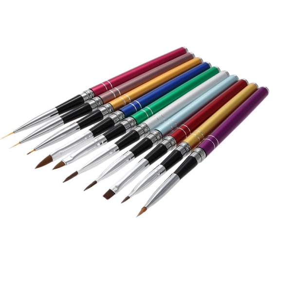 10 stk Nail Carving Pen Paint Sett Penner