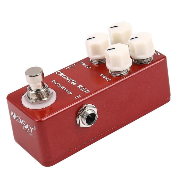 Mini Guitar Effekt Pedal Mini Rød Distortion Guitar Pedal True Bypass Full Metal Shell