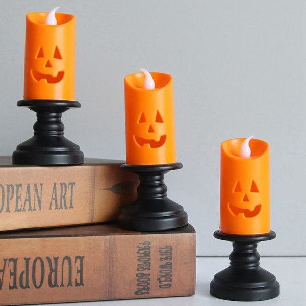 Halloween LED-ljusljus Halloween-dekoration 13 × 5,5 cm