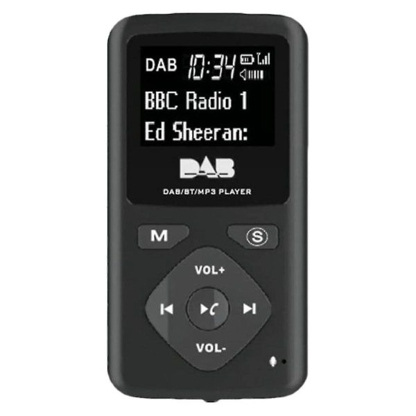 Dab/dab Digital Radio Bluetooth 4.0 Personal Pocket Fm Mini kannettava radiokuuloke Mp3 - USB Ho