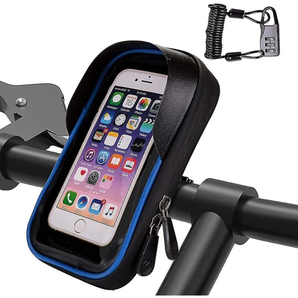 Cykel, mobiltelefonhållare, 360 rotations pekskärmsväska