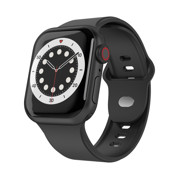Gjelder for Apple Watch Apple Silikonstropp Solid Color svart