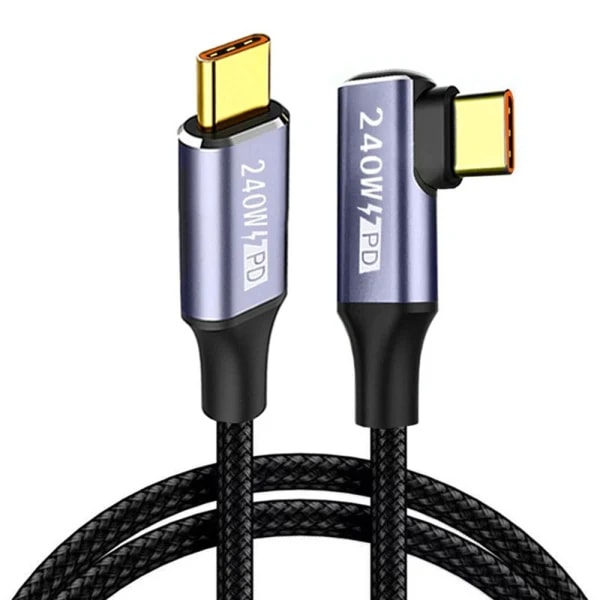 USB-C til USB-C data linje USB-C til Type C-kabel Datalinje 2M enkeltvinklet