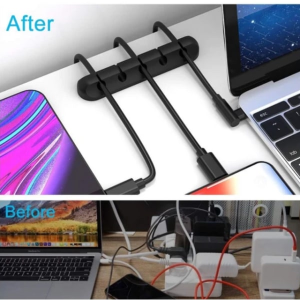 Cable Clamps, Organizer Cable Management, Cable Organizers USB Cable Holder Wire Organize Cable Holder Clamps 5 holes