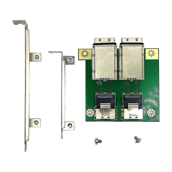 Dubbla Mini Sas26p Sas-sff-8087 till Sff-8088 Adapterkort i Pci-fäste