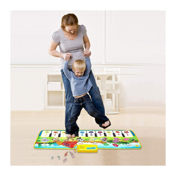 Pianomatte dansematter pianomatte for barn, 100x36 musikkmatte