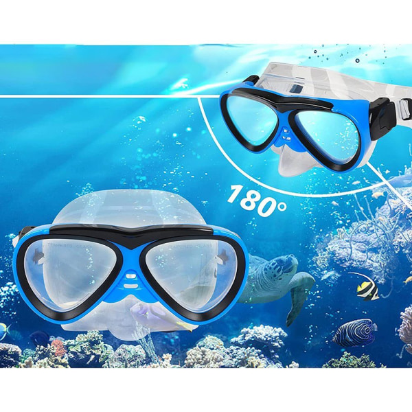 Snorkelsett, anti-tåke for barn Scuba Goggles med snorkel