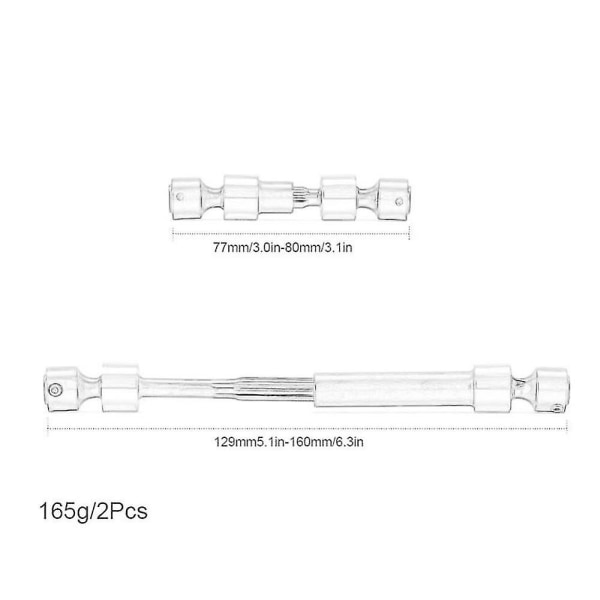 Metal Steel Center Drivaxlar Cvd 5650r För 1/10 Summit E-T- Uppgraderingar Delar Tillbehör