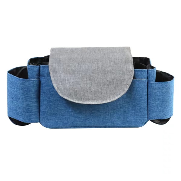 Baby bleiepose Oppbevaringspose Med håndtak Vanntett Utgående Oppbevaringspose Multifunksjonell blue grey