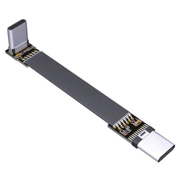 3x USB 3.1 Type C - tyypin C jatkojohto 90 asteen sovitin, 20cm