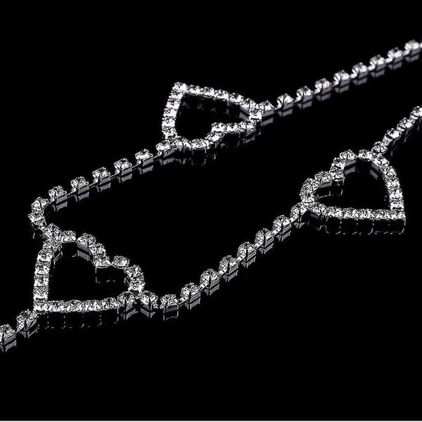 Vand Diamond Body Chain Bælte Crystal Talje Chain Heart Pendant