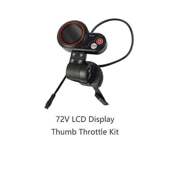 -s4 72v Thumb Throttle Lcd Display Kit Zero 11x elektrisk skoter 6pin Display Tillbehör