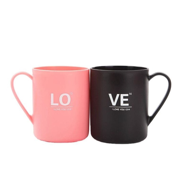 2kpl Love Letter Couples Water Cup Creative Mouthwash Cup
