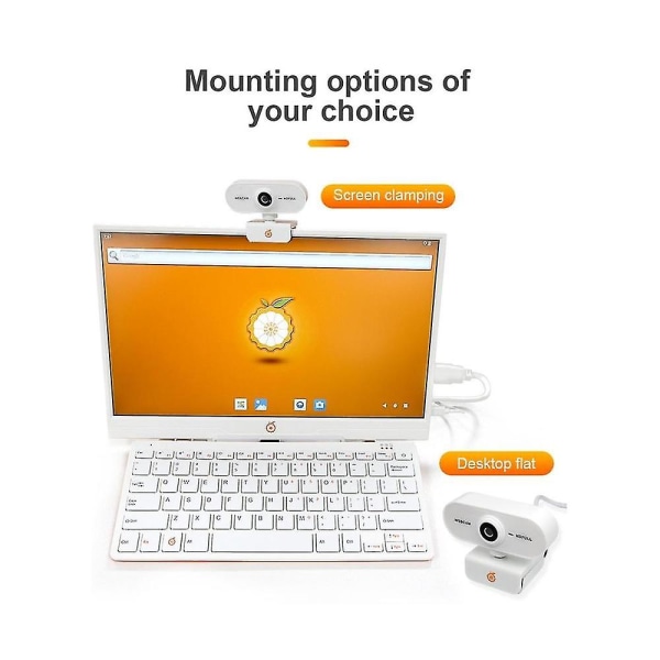 För orange kamera 1080p Hd 360 horisontell rotation med USB gränssnitt Analoga mikrofoner för vinst