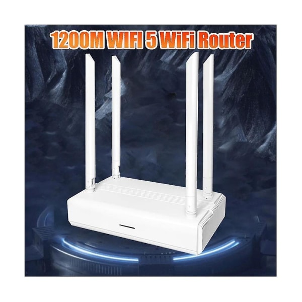1200m Wifi-reititin Wifi 5 langaton reititin 2,4g+5,8g Dual Band Ieee802.3az 4x-antennilla Tuki Na