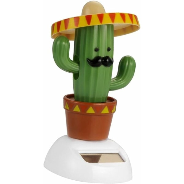 Solar Cactus Rystende Hoved Dansebil Ornament Dashboard Dekoration Legetøjsgave - Cactus