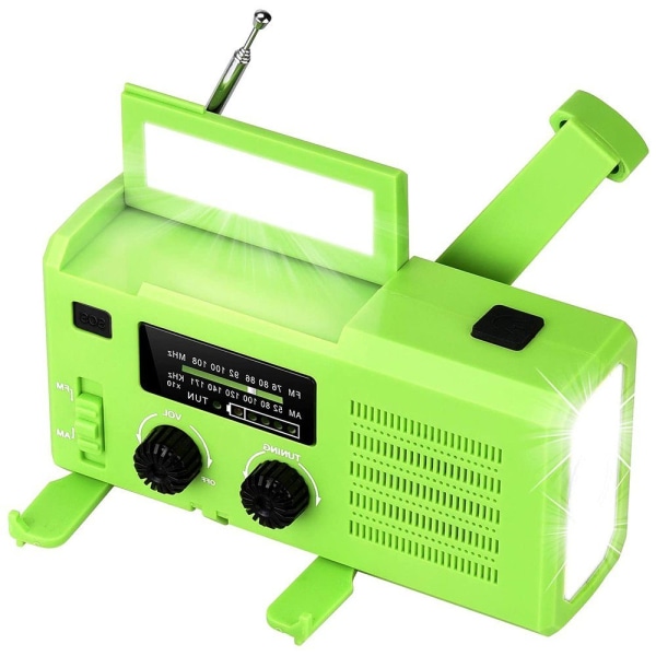 Ulkokäyttöinen aurinkoradio, kannettava kampidynamo-radio ladattava