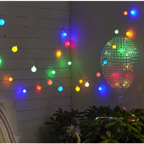 50 LED Solar String Lights Outdoor Camping Color Light Strip
