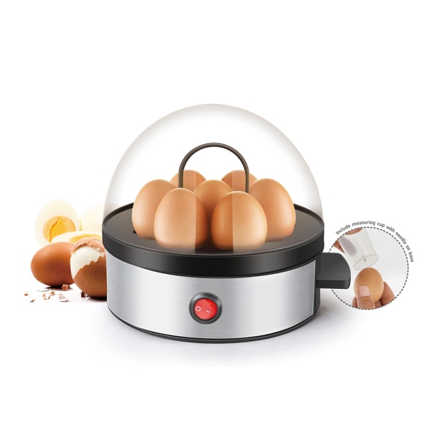 Lett bruk elektrisk eggekoker, omelett og myk-middels hard eggekoker 7 egg kapasitet
