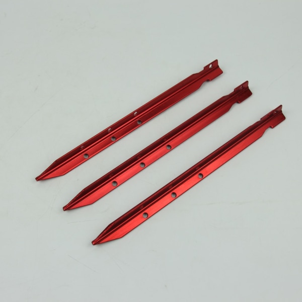10 kpl Telttatapit Matkatapit Kevyet kiinnitystapit säilytyspussilla (punainen - 25 cm)