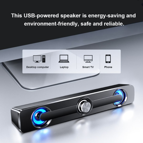 Datamaskinhøyttaler USB-kabel Stereohøyttaler Surround Soundbox