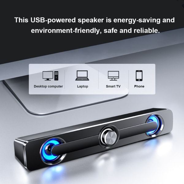 Tietokoneen kaiutin USB -kaapeli Stereokaiutin Surround Soundbox