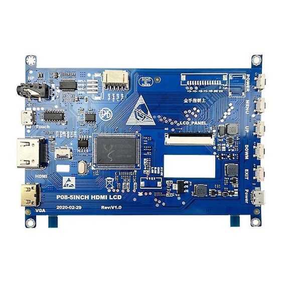 5-tums LCD-skärm Driver Board Support 800x480 Lcd Touch Monitor Driver Board för