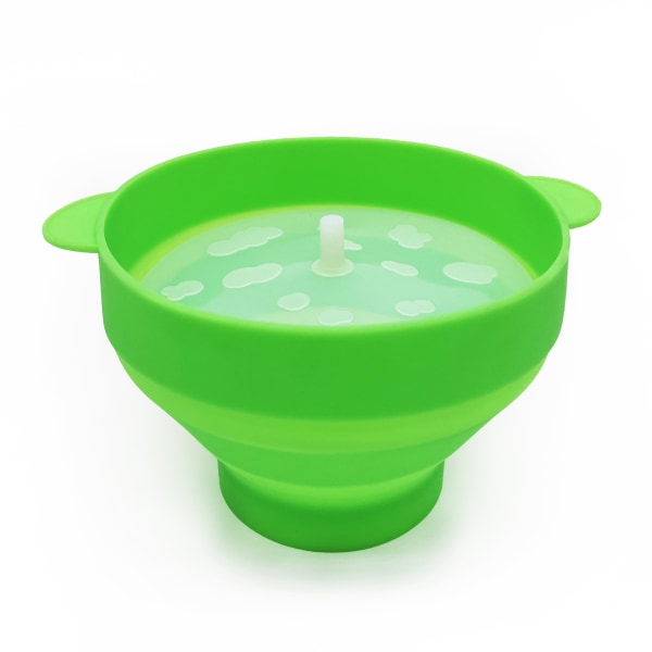 Popcorn Bowl Silikon Sammenleggbar Grønn green