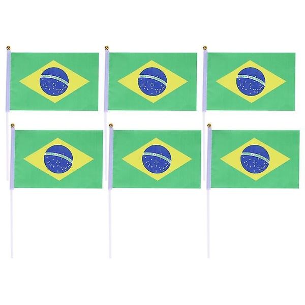 50 st Brasilien Stick Flagga