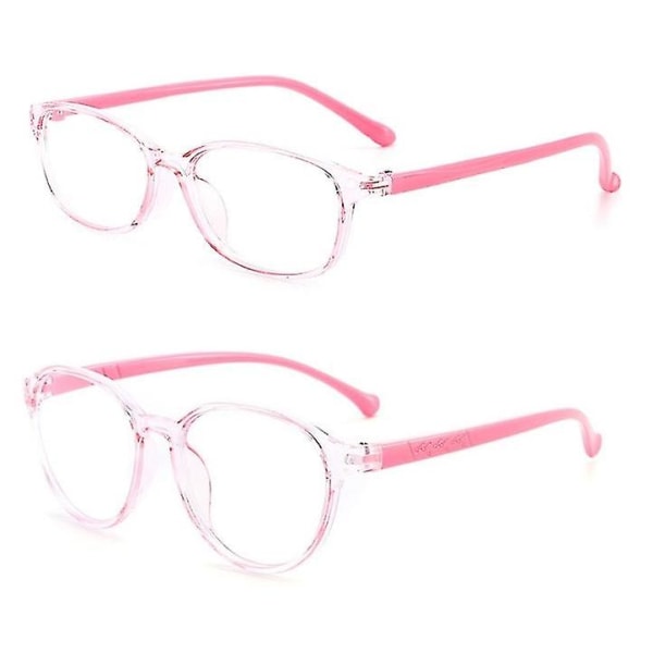 Glasögonbåge för barn, antiblått ljus, bekväm pink