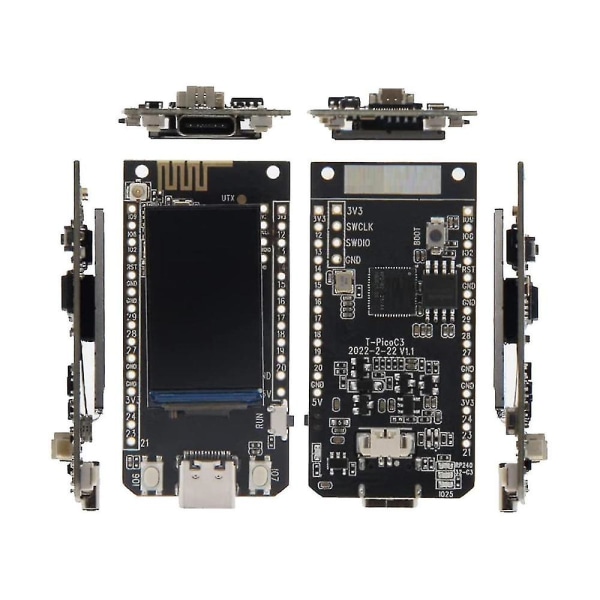 T-picoc3 Development Board+ case 1,14 tuuman LCD-näyttö Dual Mcu Rp2040 Esp32-c3 Wifi+bt4.2 Wirele