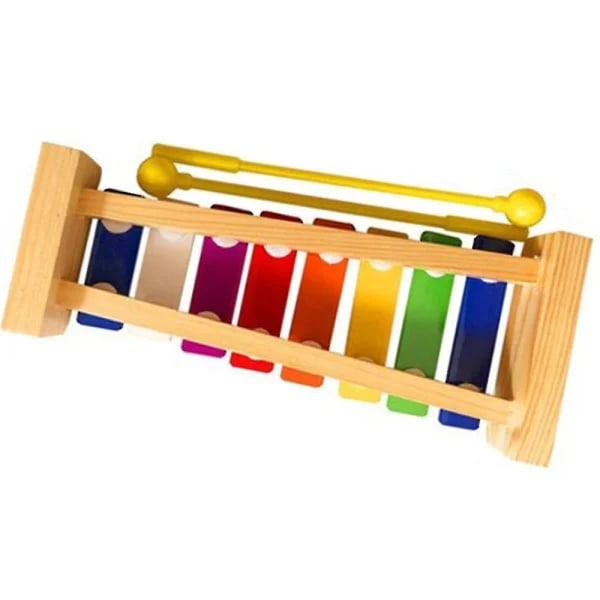 Trä ksylofon lasten puinen ksylofoni mallisoittimella lelu kahdeksan nuotin lyömäsoitin