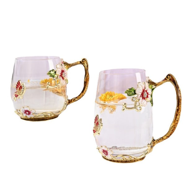 2 tyylikästä kukkaista teekuppia - ainutlaatuinen lahja sisarelle, kälylle