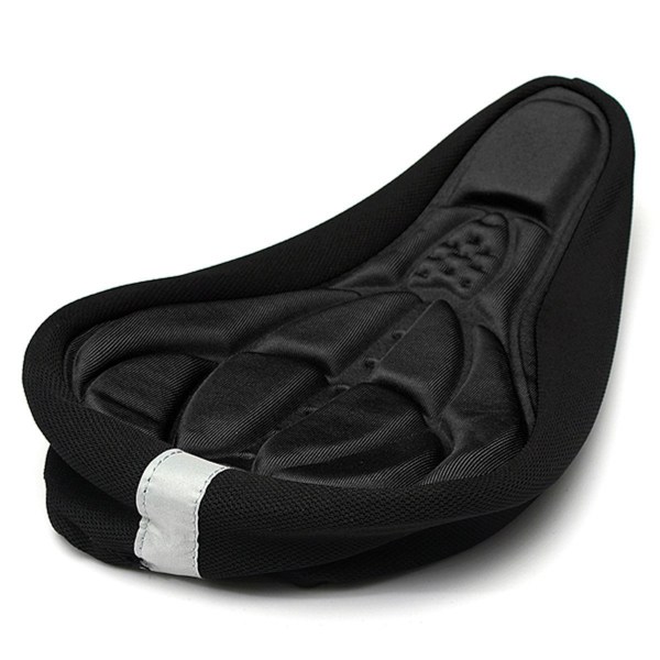 Silikon Bike Saddle Gel Pute Setetrekk Svart black