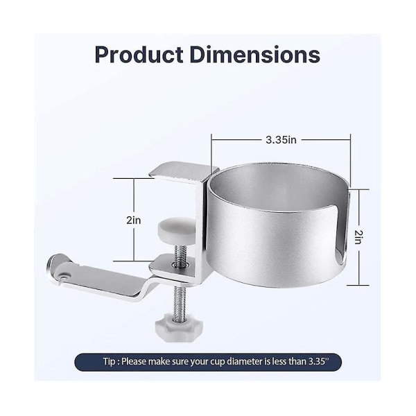 Kopholder til skrivebord, 2 i 1 kopholder til skrivebord med ophæng til hovedtelefoner, kopholder mod spild til skrivebord eller ta