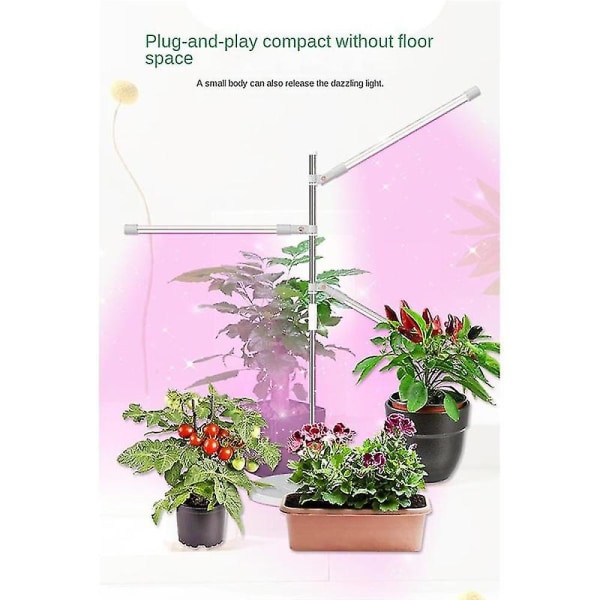 Led Grow Light Fuldspektrum Plantevækst Lys Højde Justerbar Dæmpbar Voksende Lampe Med Timer