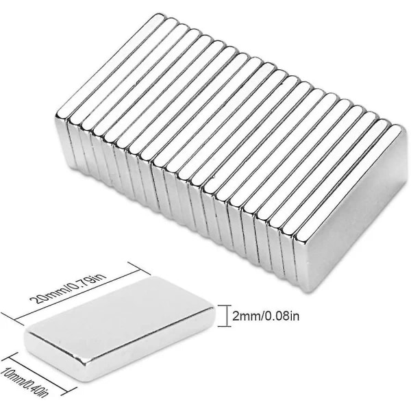 Starka sällsynta jordartsmagneter, 20 superstarka neodymmagneter rektangulära magneter