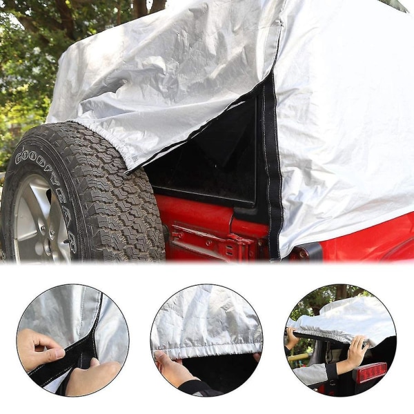 Sunshield Cover, For Wrangler Jk Jl 4 Door 2007-2021 Snow Rain Cover Auto Cover Body Pölytiivis UV Pr