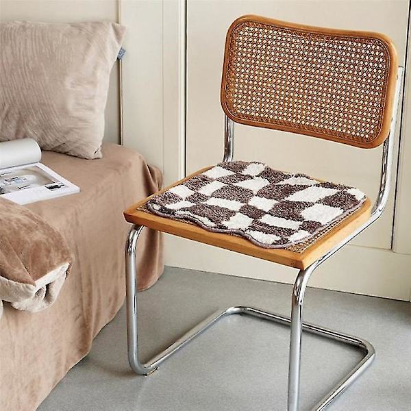 Tuftet pude Blød Chic Twill Gitter Firkantet Gulv Stol Sofa Pad ...