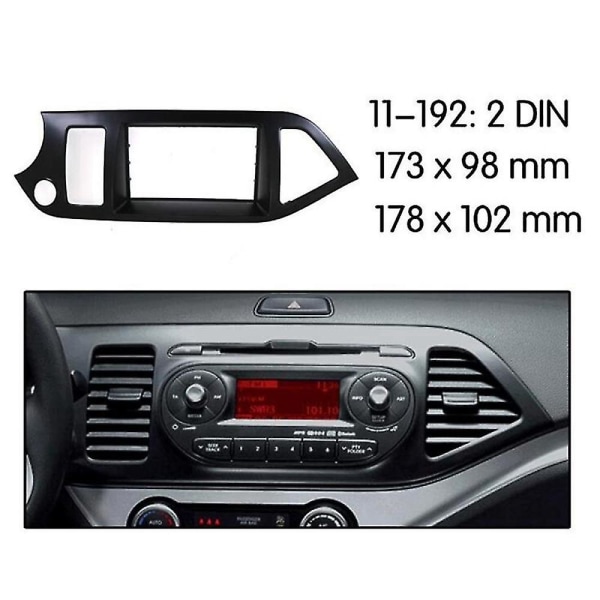 Dobbelt Din Car Radio Fascia Til Picanto / Morning Stereo Dash Kit Fit Installation Trim Facia Face