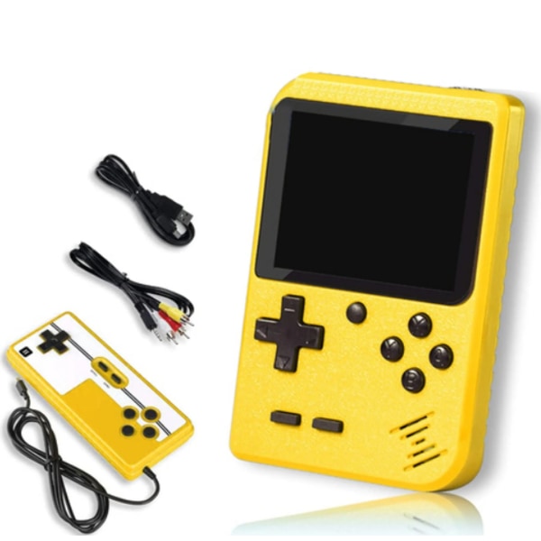 1 Stk Spillekonsol gul retro nostalgisk håndholdt spil