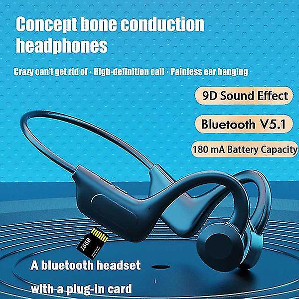 Trådlösa Bluetooth hörlurar Bone Conduction Sport-hörlurar