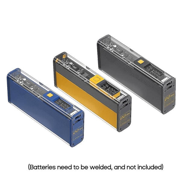 21700 Batteriladdare Box Portabel Extern Diy Power batterihållare Box