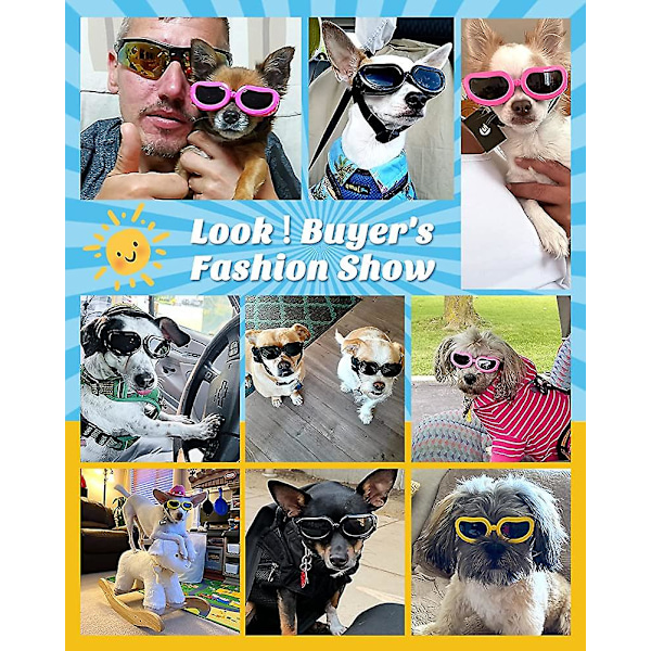 Dog Sunglasses UV Safety Goggles, Dog Wind and Fog Goggles