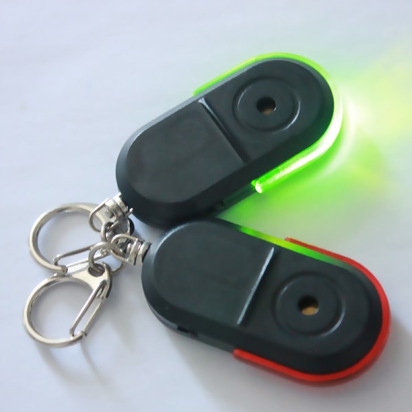 2 STK nøgle anti-tabt enhed stemmeaktiveret LED nøgle finder red+green