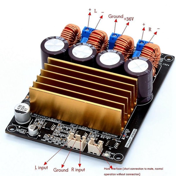 Tpa3251 Dual Channel Digital Power Amplifier Board 175w+175w