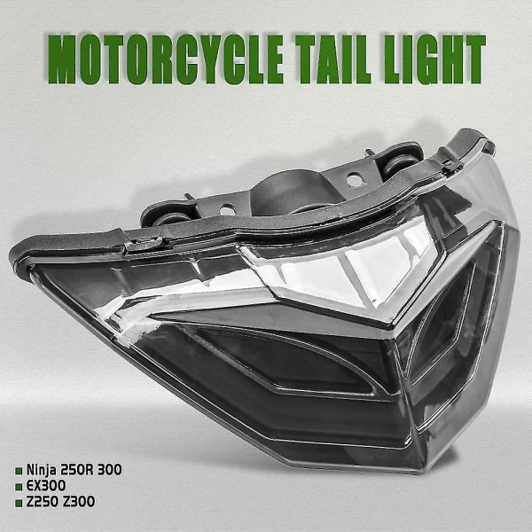 Motorcykel led bakljus broms bak blinkers Integrerat ljus för Ninja 250 300 Ex300 Z250 20