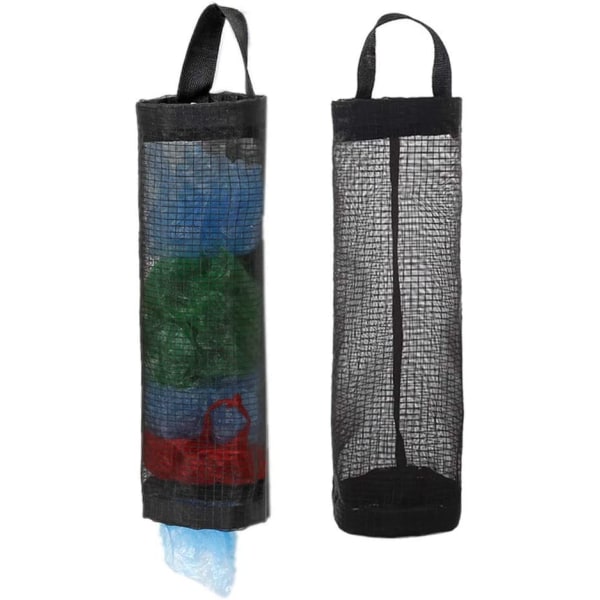 2 plastikpose dispensere, foldbare hængende opbevaringsposer