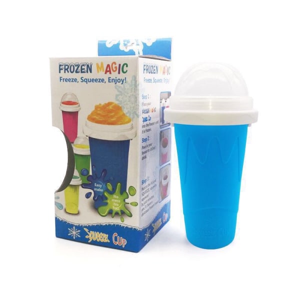 Knead Freeze Smoothie Cup Summer Slush Cup (sininen) Sininen kannella